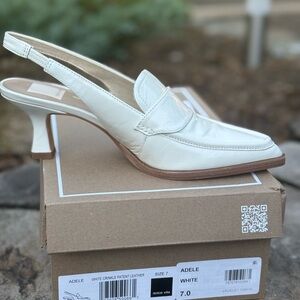 Dolce Vita White Slingback Heels